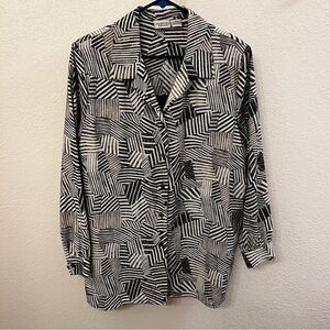 Allison Daley Long Sleeve Lined Top (Size Large)